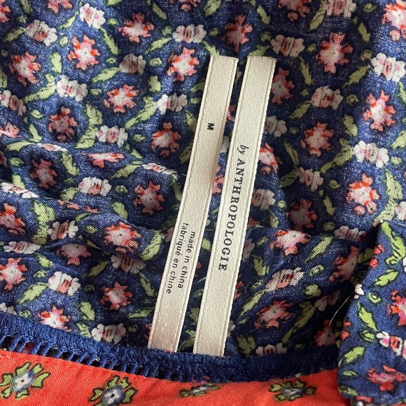 Anthropologie Blue and Red Jumpsuit - Picture 5 of 5